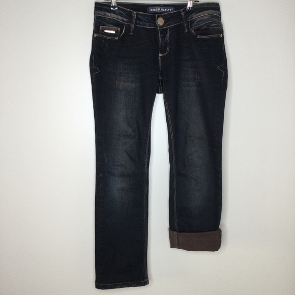 MISS SIXTY Jeans Dark Wash Size 29 Cropped Ankle Hemmed - Picture 10 of 11